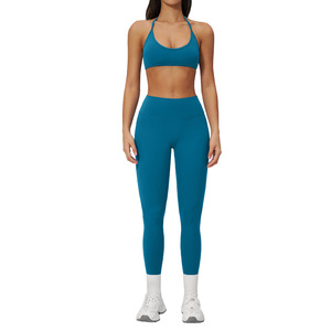 Ensemble de yoga à séchage rapide pour femmes SHINBENE, soutien-gorge de sport respirant, leggings de compression pour la salle de sport, la <span class=keywords><strong>course</strong></span> à <span class=keywords><strong>pied</strong></span> et les activités de fitness en plein air - Product Image 6