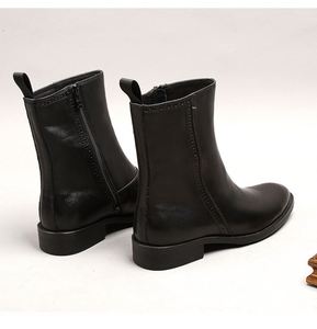 Bottes pour hommes, taille 37-44, bottes d'hiver tendance pour hommes, bottes en cuir mi-hautes chaudes pour l'hiver - Product Image 2