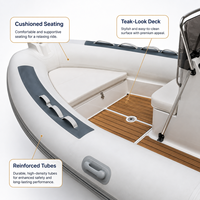 Bateau pneumatique de luxe à coque rigide de 16 pieds (480 cm) à grande vitesse pour les sports nautiques