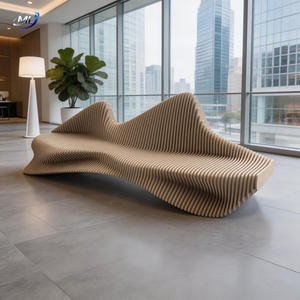 Muebles Paramétricos de Madera para Oficinas, Centros Comerciales y Espacios Públicos, Banco de Jardín para Áreas de Espera en Parques y Espacios Públicos - Product Image 3