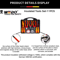 WEDO Alicates de corte diagonal de alta calidad Pelacables 6 ''Llave ajustable Kit de herramientas aisladas S2 Juego de destornilladores magnéticos