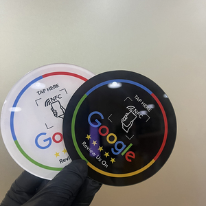 ป้ายสติกเกอร์ติดโต๊ะทำจากอะคริลิกรุ่น Niso ขนาด100*100มม. แผ่น213 215สำหรับ ins/facebook/restaurant Google Review RFID Communication - Product Image 3