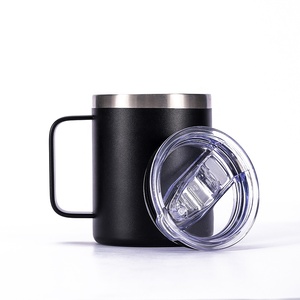 Tùy Chỉnh 12Oz Travel Coffee Mug Đôi Tường Chân Không Cách Điện Kim Loại Thép Không Gỉ Tumbler Với Xử Lý - Product Image 5