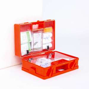 EVERISE Trousse de premiers <span class=keywords><strong>soins</strong></span> professionnelle en ABS à montage mural ZA-02, personnalisable, fournitures médicales internes, classe I, 1 an - Product Image 2