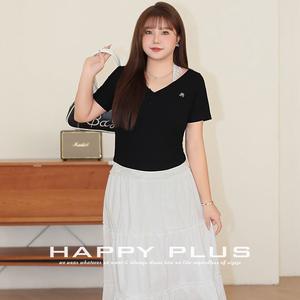 Happy Plus <b>Lace</b> Halter Neck Knitted <b>Top</b> N9150 Plus Size Women's Set <b>Black</b> Solid Color - Product Image 4