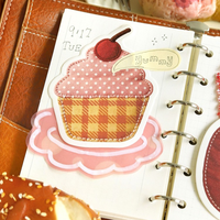 30 pièces par paquet de notes autocollantes, style patchwork mignon, parfaites pour les bullet journals, l'écriture de messages et la prise de notes