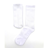 Vente en gros Nouveau coton respirant cheville tricoté vierge impression numérique personnalisé couleur unie blanc corps manchette usage quotidien chaussettes pour unisexe