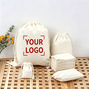 Bolsa de lona de lino ecológica reutilizable con diseño de logotipo personalizado, bolsillo con solapa, protector de tela portátil para bolsos y ropa - Product Image 5