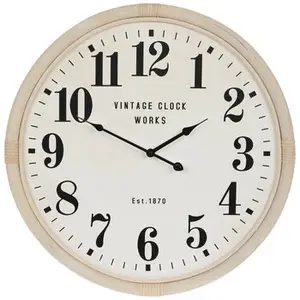 Retro vintage iron decorative antique Wood wall clock for living room bedroom office use