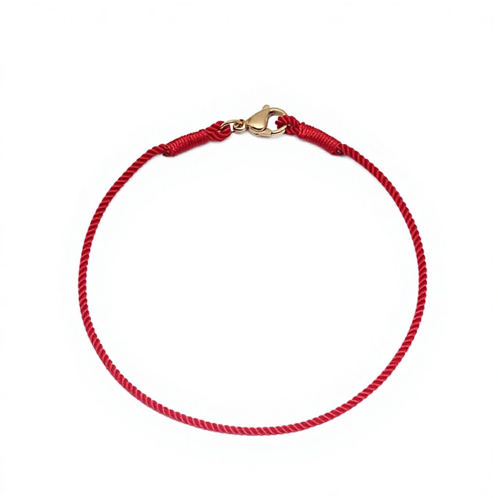 bracelet de cheville rouge 21cm