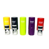 Tampon encreur rond en plastique ABS, mini-tampon personnalisé avec logo pour banque, bureau, documents, modèle portable R-0012