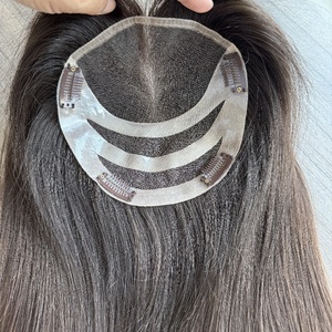 Toupee de Cabello Europeo Virgen de Primera Calidad, Topper de Cabello Humano Remy Premium, Topper de Encaje HD de Lujo con Tira de PU para Mujer - Product Image 2