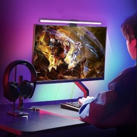 Lampe LED de Barre Connectée RGB pour Moniteur, à Intensité Variable, Alimentation USB, Commande Tactile, Idéale Télétravail et Bureau