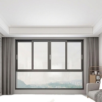 Ventana Corredera de Aluminio AS2047 con Doble Vidrio Templado Aislante, Ventana Corredera de Ahorro Energético para Proyectos Residenciales en Australia