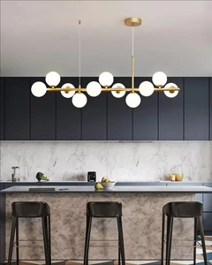 Lampadario di Nuovo Design <span class=keywords><strong>Moderno</strong></span> e Lussuoso <span class=keywords><strong>da</strong></span> Interni in Metallo con Sfere di Vetro per Sala <span class=keywords><strong>da</strong></span> Pranzo Soggiorno <span class=keywords><strong>Camera</strong></span> <span class=keywords><strong>da</strong></span> <span class=keywords><strong>Letto</strong></span> Hotel - Product Image 4
