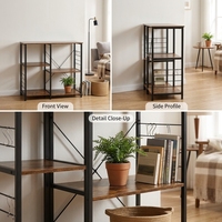 Étagère de cuisine rustique avec rangement, étagère de garde-manger, bibliothèque autoportante, présentoir pour plantes et pots de fleurs pour salon