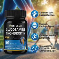 Complément Ausreson pour la santé osseuse : Comprimés de Glucosamine et Chondroïtine, Nutrition Sportive, MSM, Collagène
