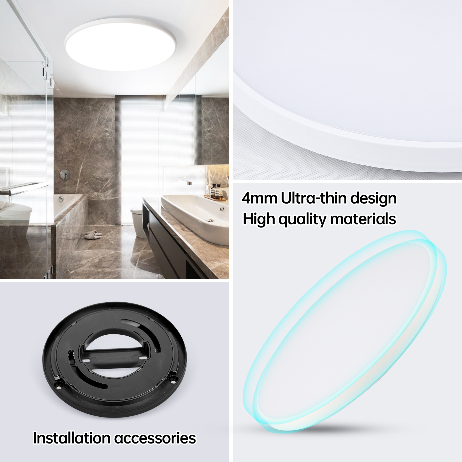 Canmeijia Modern LED Ceiling Light - Intelligent Waterproof Dimmable Indoor Lighting for Living Room