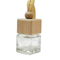 Bouteille de parfum en verre 8ml, 20 ml, forme carrée, pour voiture, pendentif, diffuseur de parfum