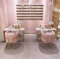 Plus Design Moderne style mode Nouveaux modèles verre trempé meubles de charge sans fil Salon de beauté Manucure Nail table