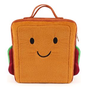Sac à déjeuner isotherme pour enfants, motif toast en peluche mignon, fermeture éclair étanche, sac fourre-tout thermique en velours côtelé doux, <span class=keywords><strong>glacière</strong></span> légère - Product Image 1