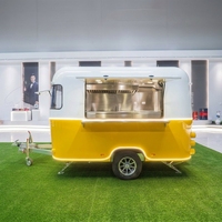 Remorque mobile de vente de nourriture et de boissons, galvanisée à chaud, pour mini-glaces, café, pizzas, beignets, churros, pop-corn