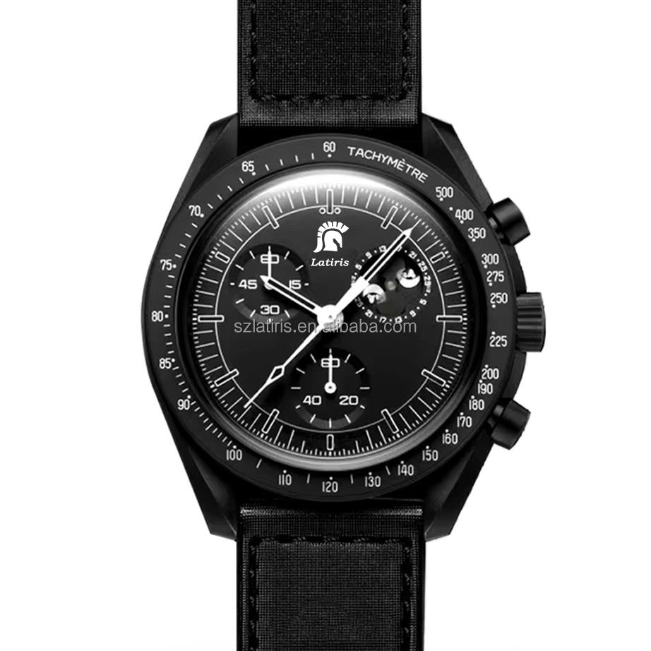 นาฬิกาพระจันทร์เต็มดวงสีดำ