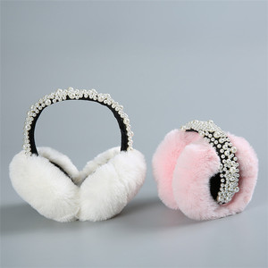 High Quality Keep Warm <strong>Women</strong> Pearl Fur <strong>Earmuffs</strong> for Winter 2020 - Product Image 4