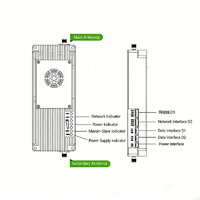 Módulo Inalámbrico DJ/HZ-40-30S-C Star Network Radio Data Link 40dBm 10W 30Mbps Transceptor Industrial para UAV con Doble Ethernet RS485 CAN