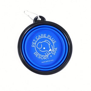 Fournitures pour animaux de compagnie, bol pour chien rond pliable portable avec logo personnalisé, silicone TPE de qualité alimentaire, distributeur d'eau et de nourriture pliable pour animaux de compagnie - Product Image 4