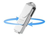 Flashdisk Portabel Bahan Zinc Alloy Micro USB 128GB 512GB USB 2.0 OTG Terenkripsi Baru untuk Ponsel Komputer