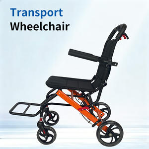 Silla de ruedas de viaje plegable y ligera, silla de ruedas manual estándar portátil personalizada, silla de ruedas de <span class=keywords><strong>transporte</strong></span> - Product Image 1