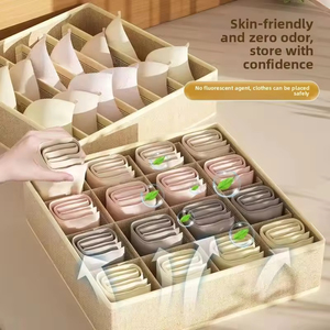 24/16/7Grids Modern Oxford Foldable Underwear Organizer Cabinets Drawer Storage <b>Box</b> Hard Bra <b>Socks</b> Organizer Living Room Clothes - Product Image 4
