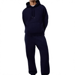 Chándal Deportivo Azul Marino para Hombre, con Capucha, Transpirable, 100% Algodón, Largo, Casual, con Bolsillos Laterales, Corte Regular, Estilo Invernal - Product Image 5