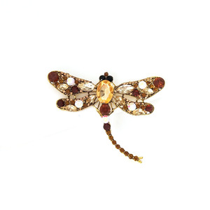 Sáng Tạo Pha Lê Rhinestone Con Chuồn Chuồn Trâm Pins Retro Côn Trùng Trâm Pin Trang Trí Hợp Kim Đám Cưới Trẻ Em Của Đồ Trang Sức Bán Buôn - Product Image 4
