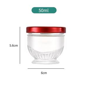 L Vente en gros Prix bon marché 75ml 100ml <span class=keywords><strong>Mini</strong></span> <span class=keywords><strong>pot</strong></span> de <span class=keywords><strong>confiture</strong></span> en verre <span class=keywords><strong>vide</strong></span> clair pour nid d'oiseau - Product Image 3