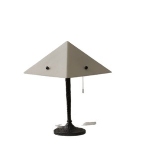 Minimalist Desk Lamp White Shade Iron Base LED <b>Light</b> Source <b>Switch</b> Control For Study Room Or Bedroom Reading - Product Image 5