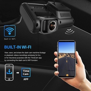 กล้องติดรถยนต์ 4K 2160P WIFI GPS Logger แบบเลนส์คู่ ชิป Novatek 96663 เซ็นเซอร์ <span class=keywords><strong>Sony</strong></span> IMX323 มองเห็นในเวลากลางคืน กล้องบันทึกภาพหน้า-หลัง รุ่น D30H - Product Image 5