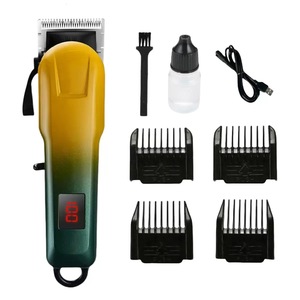 Ensemble de tondeuses à cheveux avec lames en acier inoxydable et 4 peignes de guidage, pour usage domestique et en salon, outil de toilettage sans fil rechargeable - Product Image 5