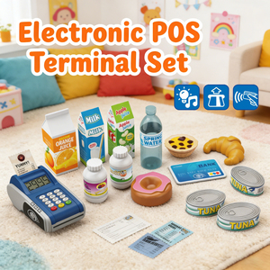 LK Toys Juego de Supermercado de <span class=keywords><strong>Juguete</strong></span> para Niños con <span class=keywords><strong>Caja</strong></span> <span class=keywords><strong>Registradora</strong></span>, Comida y Bebidas, Tarjeta de Crédito - Product Image 3