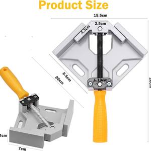 Abrazadera de Ángulo Recto de Aleación de Aluminio de 90 Grados con Mango Único para Soldar Vidrio, para Peceras, Marcos de Fotos - Product Image 4