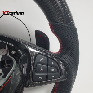 <span class=keywords><strong>Volante</strong></span> YTcarbon para CLA CLA45 <span class=keywords><strong>AMG</strong></span> C117 X117, Nuevo, Estilo Racing, Fibra de Carbono Forjada Real, Gamuza Italiana, con Calefacción - Product Image 6