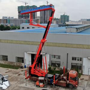 Plateforme élévatrice hydraulique montée sur camion, contrôlée par PLC, avec affichage de la hauteur, pour la personnalisation de machines à poser les carreaux en haute altitude - Product Image 1
