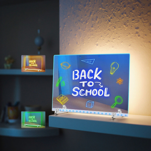 Children's Square <strong>LED</strong> Luminous Acrylic Drawing <strong>Board</strong> with Erasable Note <strong>Board</strong> for Learning and Memo <strong>Messages</strong> - Product Image 3