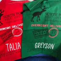 Sac de Noël géant en toile avec cordon de serrage, personnalisé, style Pôle Nord, pour cadeaux variés pour enfants