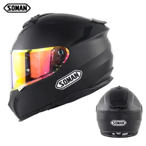 Casco de motocicleta RTS, doble lente, visera personalizada, color, SM961