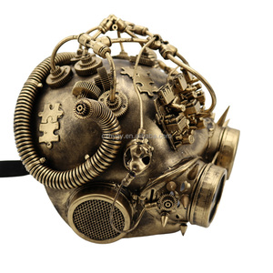 Di alta qualità Steampunk Cyberpunk Full Face Robot Gas Spike occhiali di Halloween per feste Horror costumi a tema fatto di plastica - Product Image 6