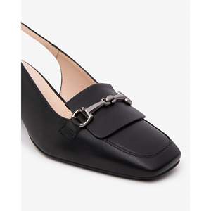 Escarpins slingback pour femme Nero Giardini E512310D en cuir beige à talons - Product Image 4