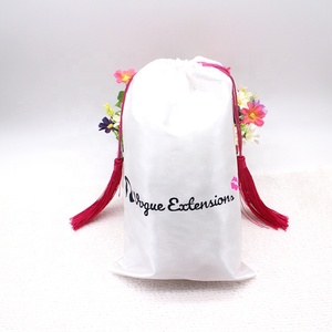 Personalizado logotipo privado pestañas bolsa <span class=keywords><strong>de</strong></span> cordón <span class=keywords><strong>de</strong></span> satén <span class=keywords><strong>de</strong></span> <span class=keywords><strong>seda</strong></span> bolsas pestañas regalos pelo bolsa <span class=keywords><strong>de</strong></span> almacenamiento - Product Image 1