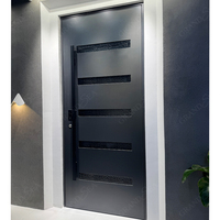Pintu Masuk Modern Eropa untuk Villa, Pintu Pivot Hunian dari Baja Anti Karat 36 48 Inci, Pintu Eksterior untuk Rumah